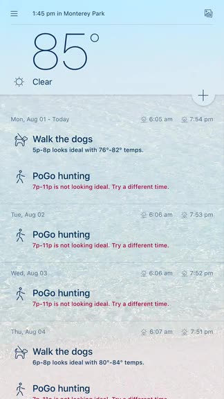 Plan Your Activities Through Optimal Weather Conditions in Foresee